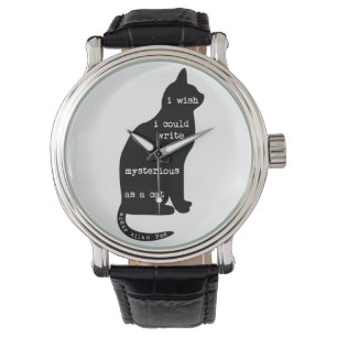 Montre Mystérieux comme un chat Edgar Allan Poe Citation