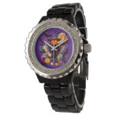 Montre Mystical Halloween Witch and Pumpkin (Incliné)