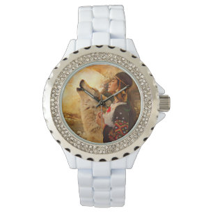 MONTRE NATIVE AMERICAN INDIAN WOMAN WRIST WATT