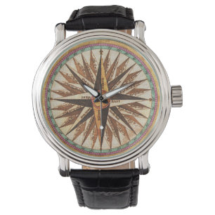 Montre nautique vintage de rose de boussole