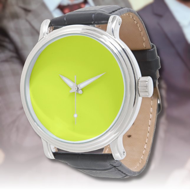 Montre Neon Chartreuse couleur solide | Classique (Créateur téléchargé)