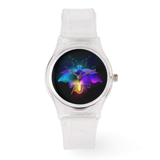 Montre Neon Firefly sur noir (Recto)