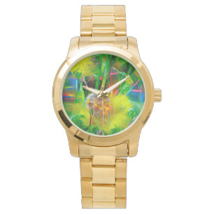 Montre Neon Llow Dandelions dans Dream Garden