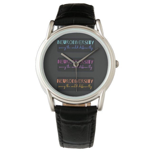 Montre Neurodiversité colorée (devant)