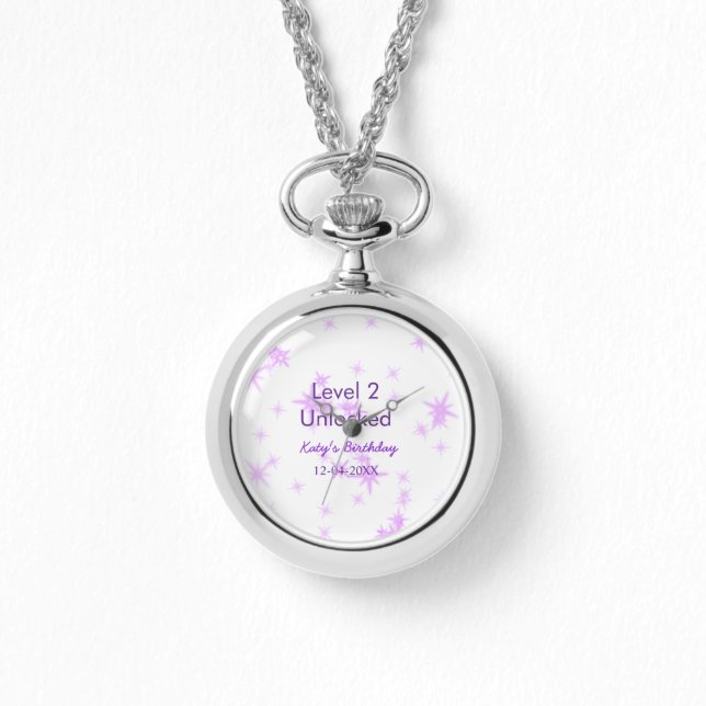 Montre Niveau 2 déverrouillé ajouter nom d'anniversaire d (Recto)