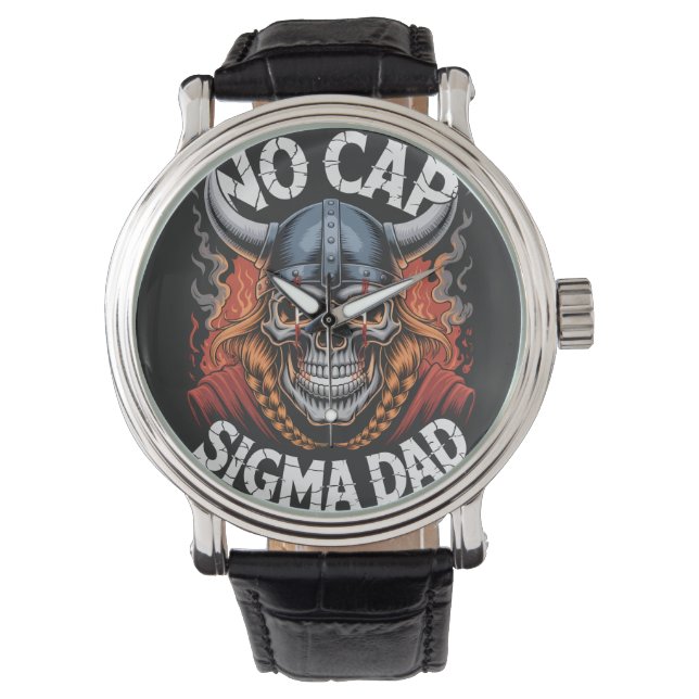 Montre No Cap Sigma Dad Viking Skull Tee for Fathers (devant)
