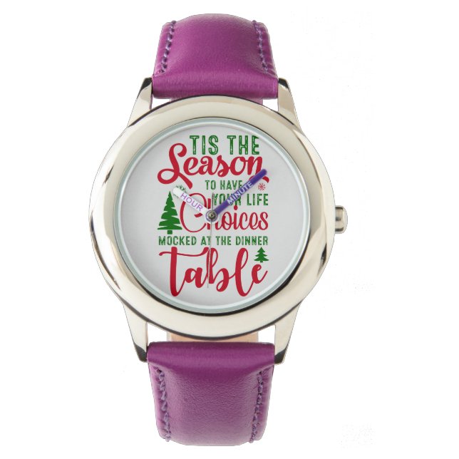 Montre Noël saison de design de choix (devant)