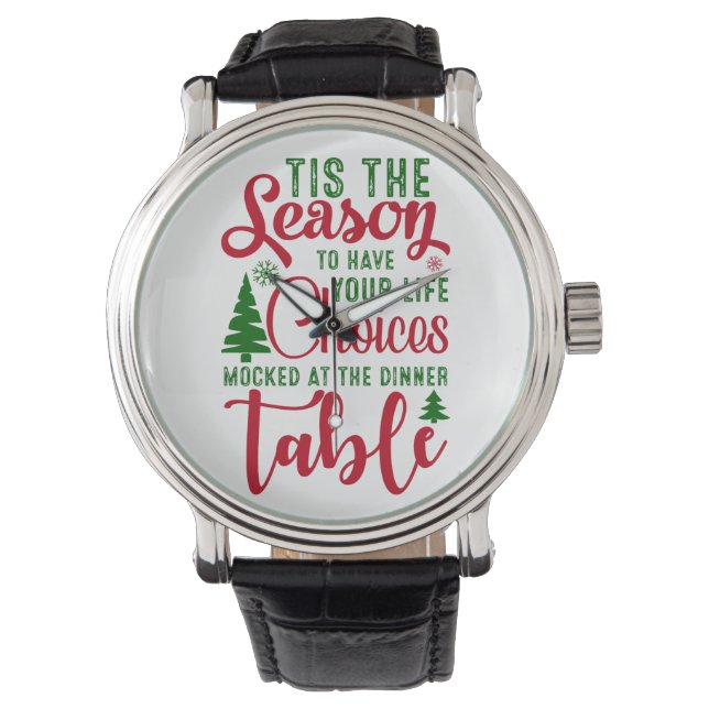 Montre Noël saison de design de choix (devant)