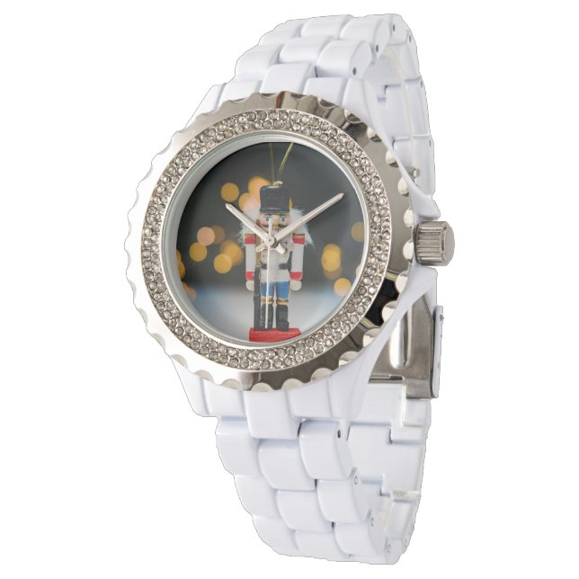 Montre Noël SlipperyJoe nutcracker figurine ornement (Incliné)