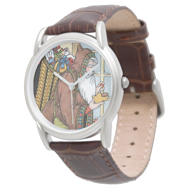 Montre Noël Vintage, Jouets du Père Noël Chaussures (Incliné)