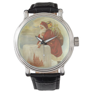 Montre Noël Vintage Père Noël victorien à Chimney