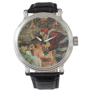 Montre Noël Vintage, Père Noël Victorien Enfants