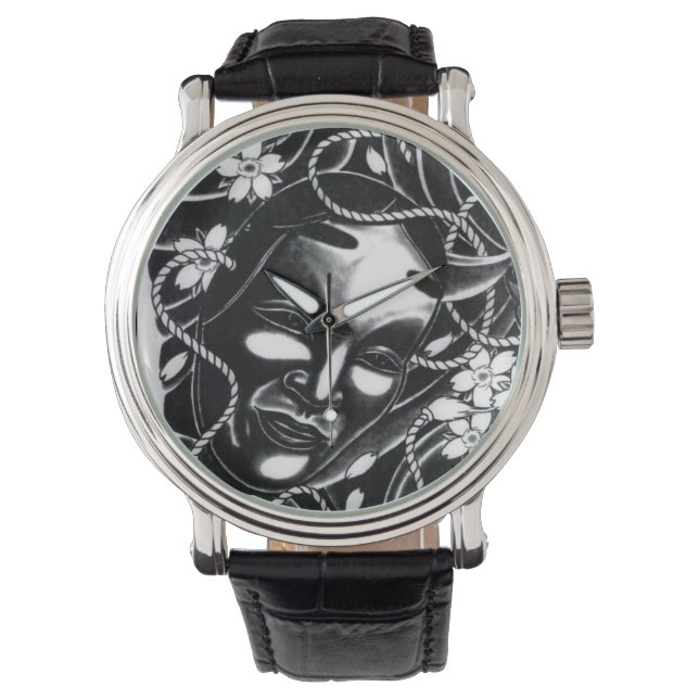 Montre Noh Masque japonais Tattoo Watch (devant)