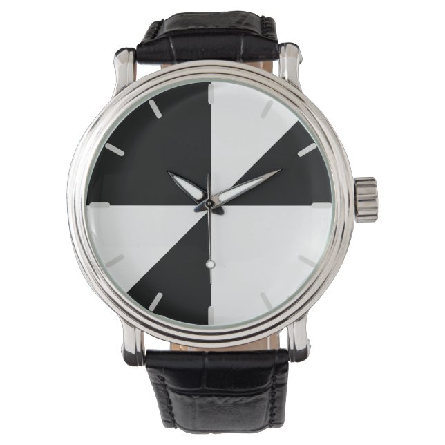 Montre Noir et blanc moderne (devant)