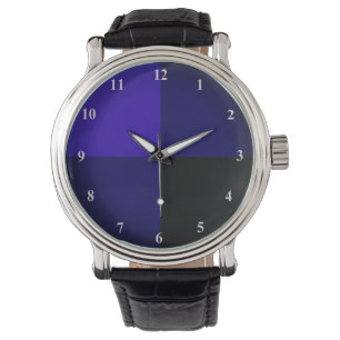 Montre noir et bleu