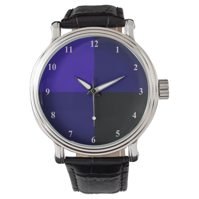 Montre noir et bleu (devant)