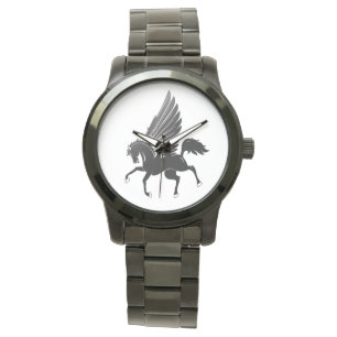 montre noire masculine