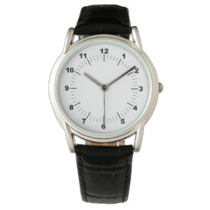 Montre noire protège-couronne pour hommes avec bra