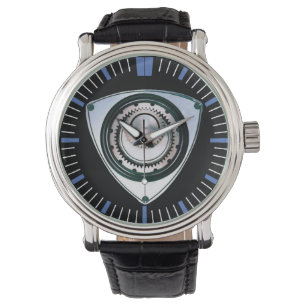 Montre noire vintage de moteur rotatoire de