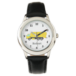 Montre Nom d'ajout du camion-poubelle pour enfants Cool