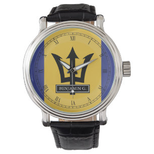 Montre Nom de coutume de drapeau des Barbade
