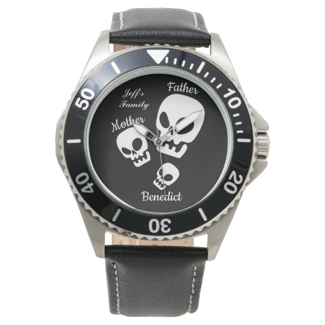 Montre Nom de famille du citrouille d'Halloween jack-o-la (devant)