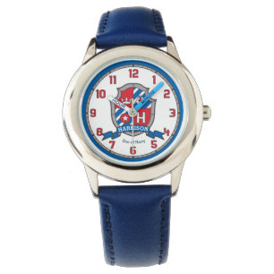 Montre Nom de Harrison signifiant lettre H crête rouge b