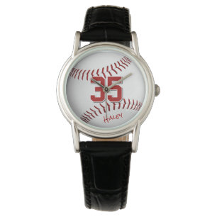 Montre nom de l'athlète de baseball/softball personnalisé