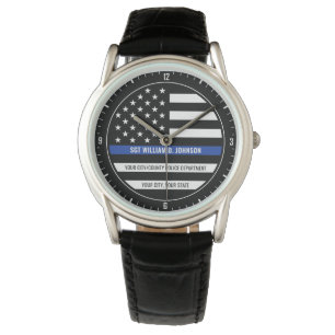 Montre Nom de police personnalisé Agent de police