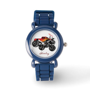 Montre Nom des Garçons Noirs Rouges - Camion Monster Pers
