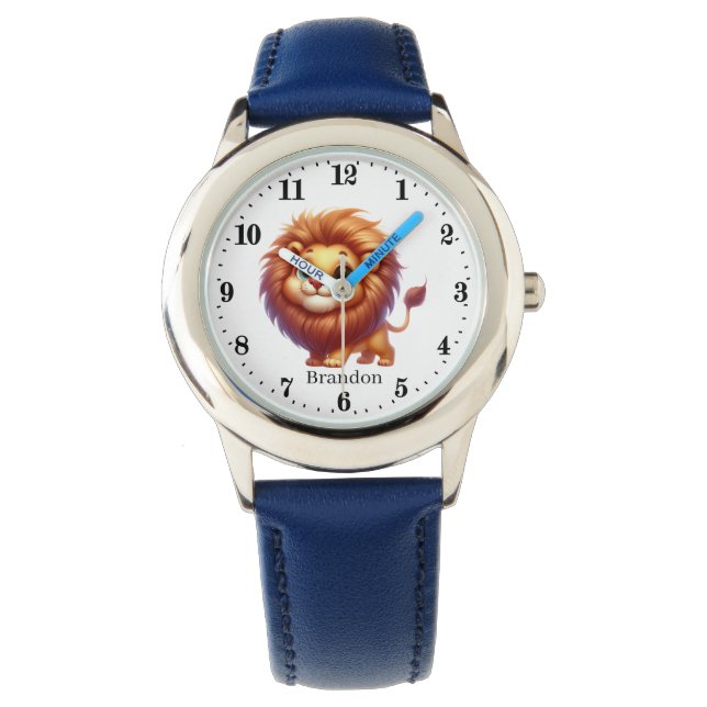 Montre Nom du lion mignon garçons ajouter (devant)