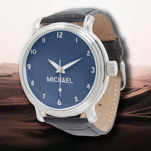 Montre Nom Fille Garçon Femmes Hommes Navy Indigo Styli