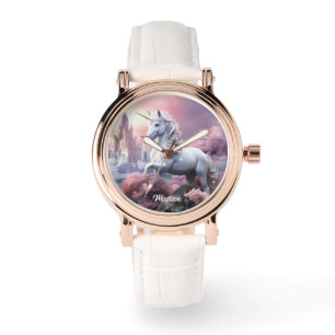 Montre Nom personnalisé belle licorne