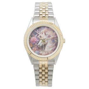 Montre Nom personnalisé belle licorne