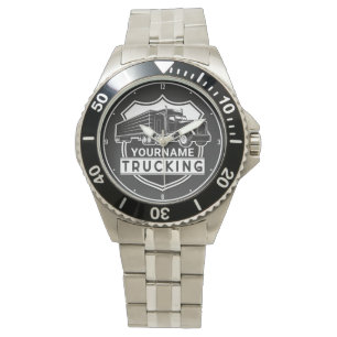 Montre NOM personnalisé Camions Big Rig Semi Trucker