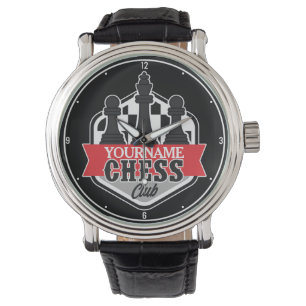 Montre Nom personnalisé Chess Player Club Checkmate