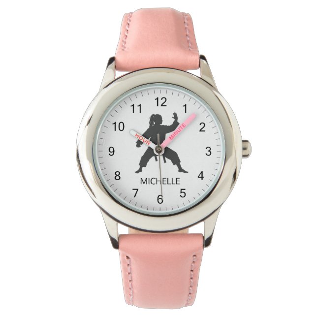 Montre Nom personnalisé Karate / Taekwondo / judo (devant)