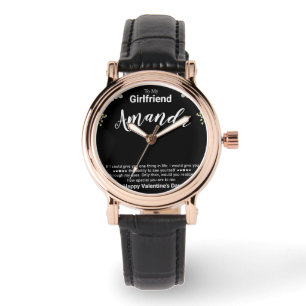 Montre Nom personnalisé Message de Valentine pour une ami