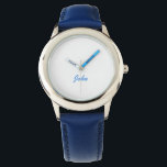 Montre Nom personnalisé minimaliste Garçon<br><div class="desc">Nom personnalisé minimaliste Garçon Watch. Vous pouvez créer vos propres montres photo personnalisées en ajoutant une photo de votre ordinateur,  ou en ajoutant votre nom ou votre initiale sous forme de monogramme. Un cadeau parfait pour ceux qui recherchent quelque chose de pointu et unique.</div>
