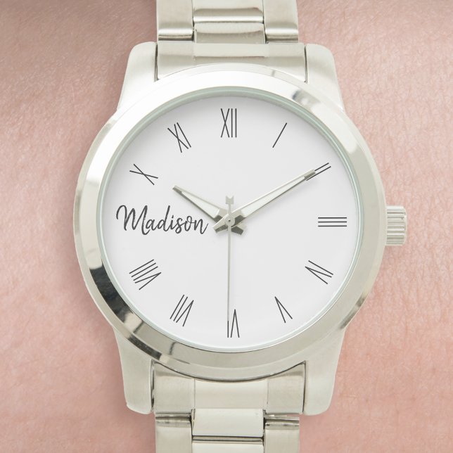 Montre Nom personnalisé Numéro romain (Créateur téléchargé)