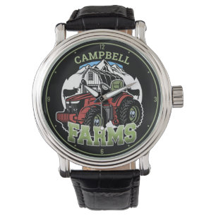 Montre Nom personnalisé Pays Fermes Grange Tracteur Fermi