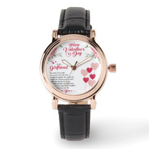 Montre Nom personnalisé Rose Valentine's for Girlfriend