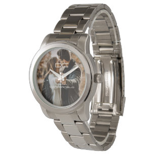 Montre Nom photo personnalisé Monogramme