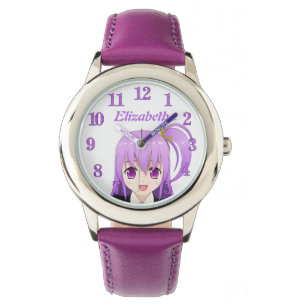 Montre Nom pourpre de la fille Anime