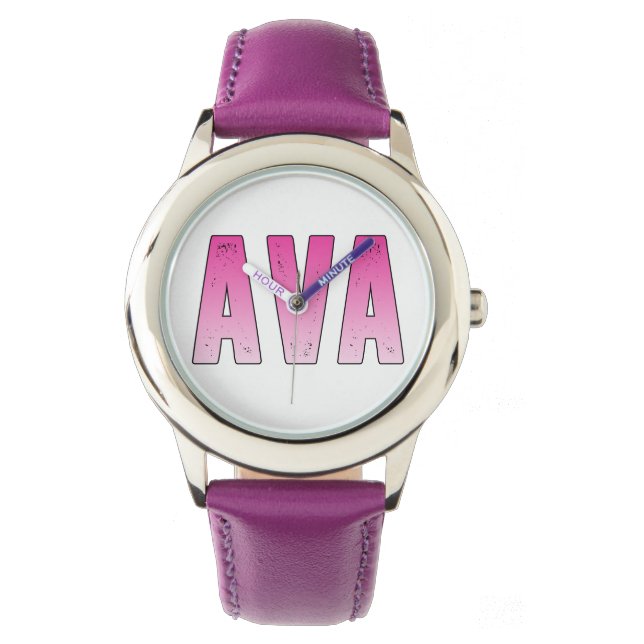 Montre Nom rose Ava (devant)