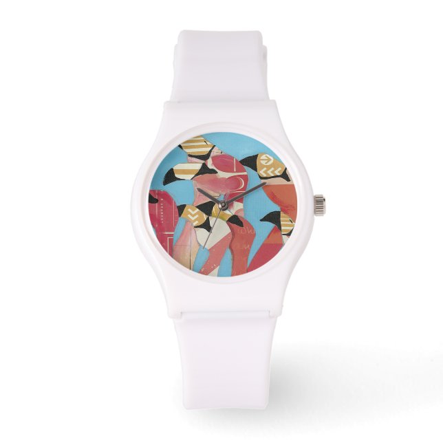 Montre Nombre de Flamants roses (Recto)