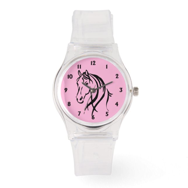 Montre Nombre noir de tête de cheval (Recto)
