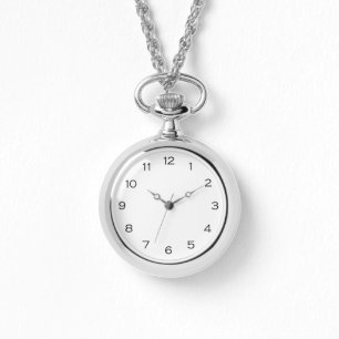 Montre Nombres noirs sur blanc