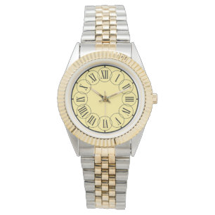 Montre Nombres romains modernes homme bicolore