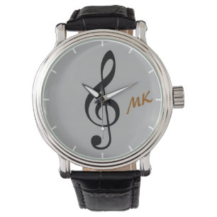 Montre note de musique d'heure de la clef de triage